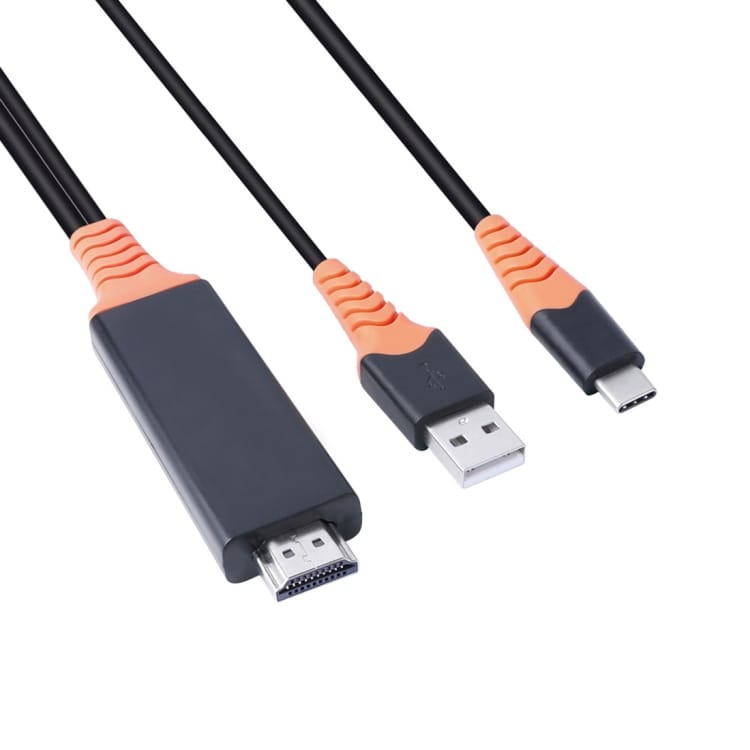 Interface Kabel USB-C / Type-C to 4K HD HDMI + USB-opladning - 2 m