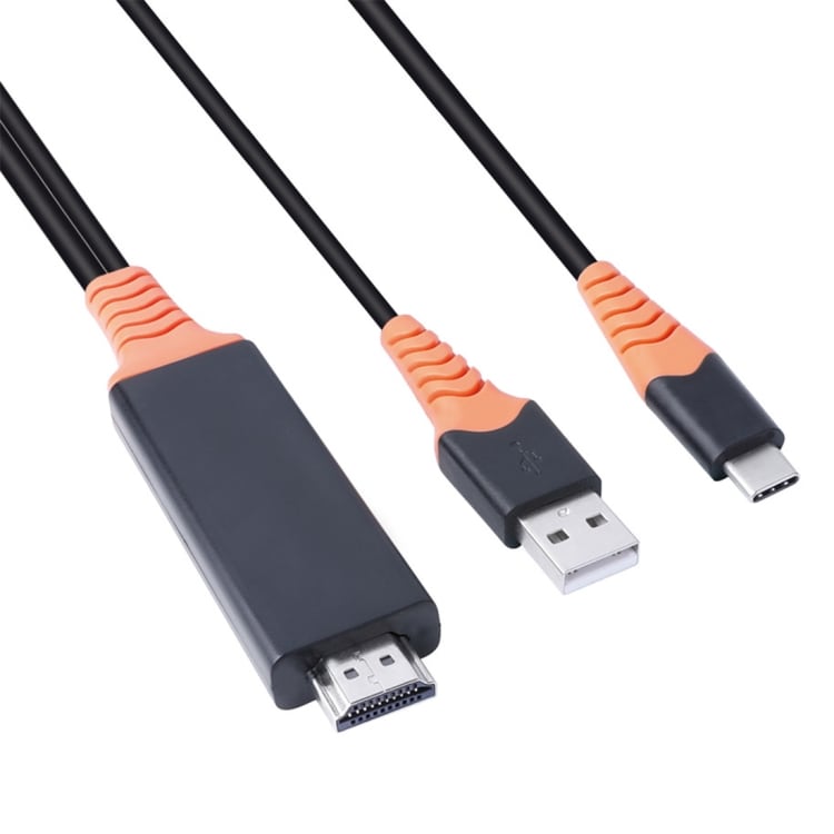 Interface Kabel USB-C / Type-C to 4K HD HDMI + USB-opladning - 2 m