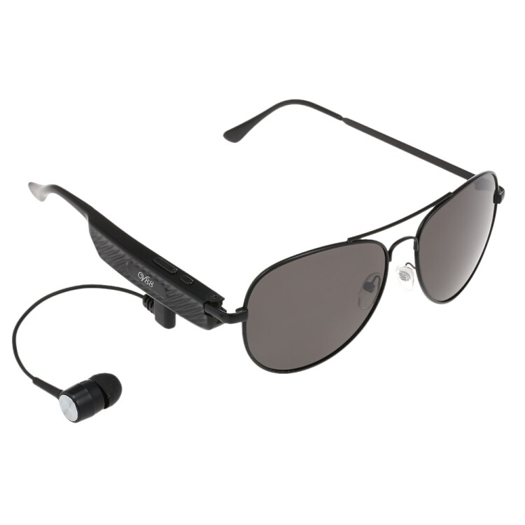 Solbriller med Hovedtelefoner og Mikrofon