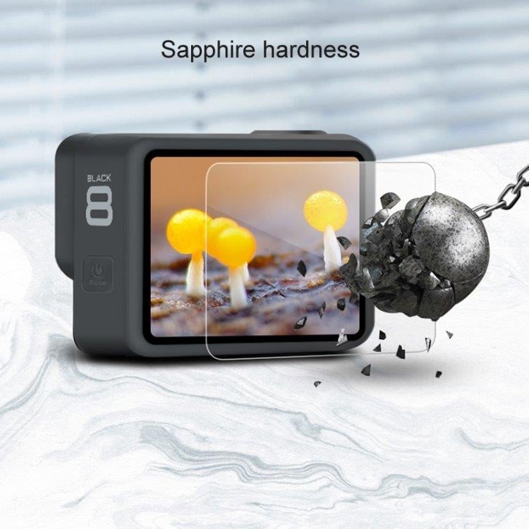 GoPro HERO8 Black Linse + LCD Displayfilm i Tempereret Glas
