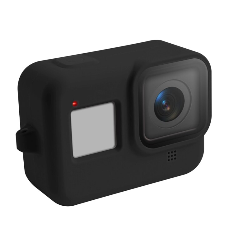 Silikoneetui til GoPro HERO8 med Håndledsrem - Sort