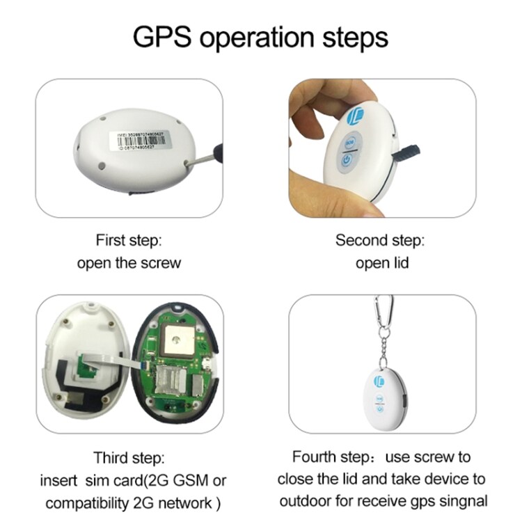 GPS-tracker med Karabinhagebeslag