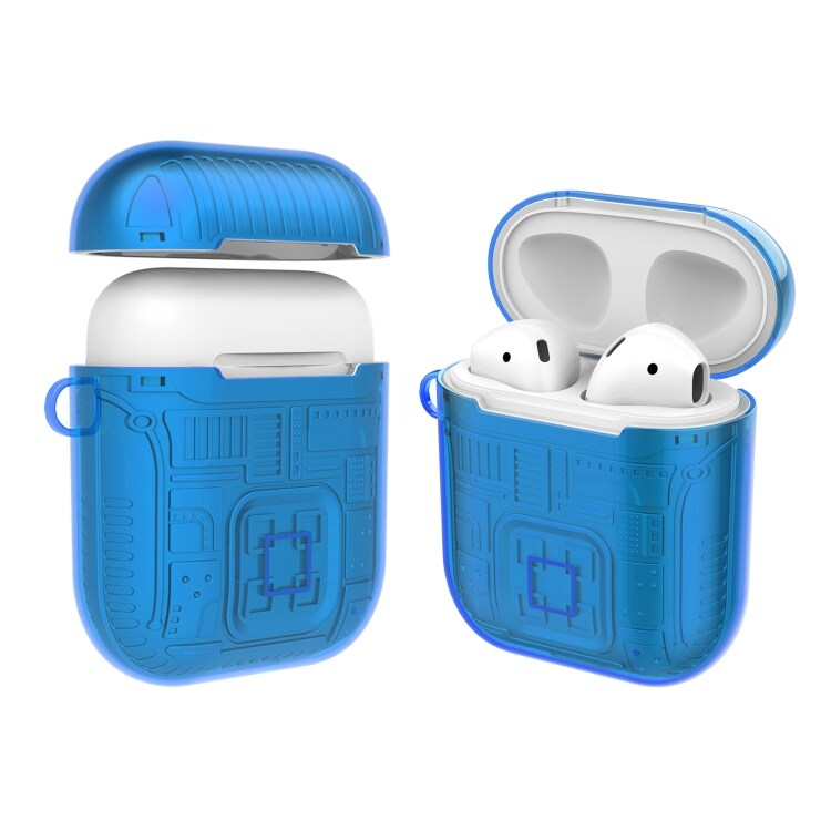 Beskyttelsesetui til Apple AirPods med Karabinhage - Blå