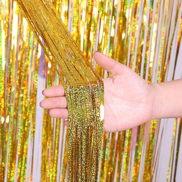 Festgardin Glitter 1 x 2,5 m - Guld
