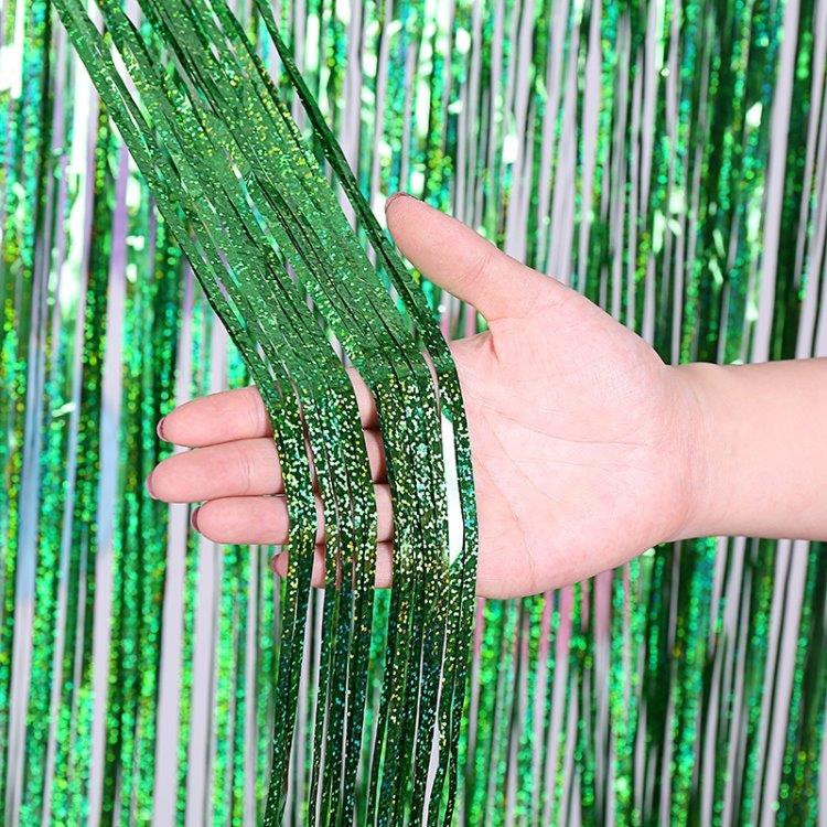 Festgardin Glitter 1 x 2,5 m - Grøn