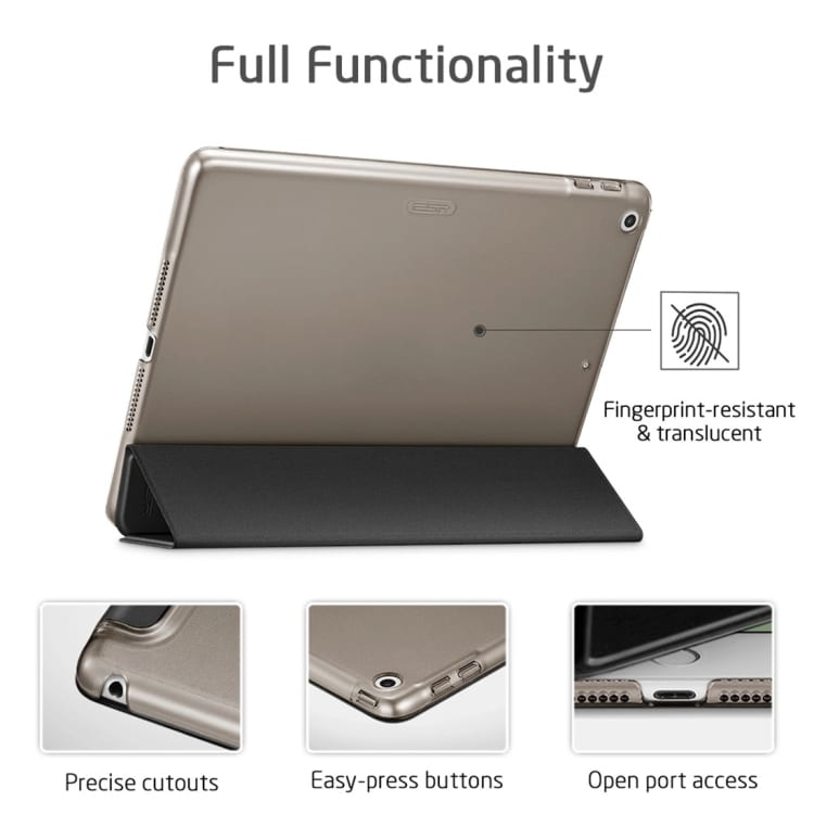 Foldbart Horisontalt Flipcover til iPad 10.2" - Sort