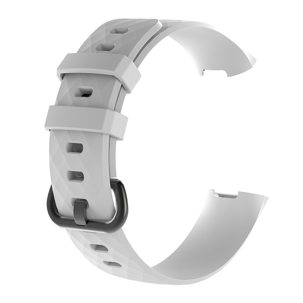Hvid Silikonerem til Fitbit Charge 3 SE - Str L