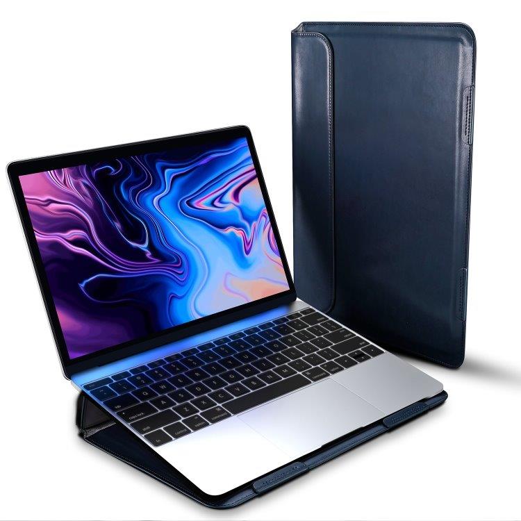 Sleeve Fodral med ställ Macbook 12" - Blå