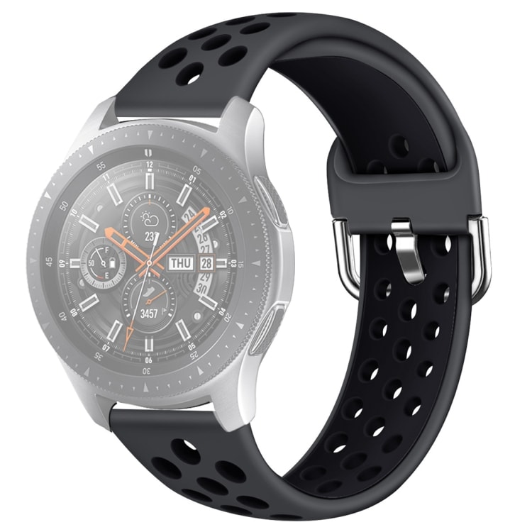 Rem til Galaxy Watch 46 / S3 / Huawei Watch GT 1 / 2 22mm - Sort / Grå