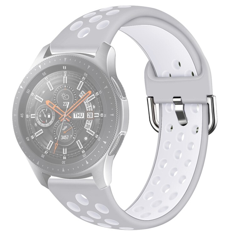 Handledsband till Galaxy Watch 46 / S3 / Huawei Watch GT 1 / 2 22mm - Grå / Vit