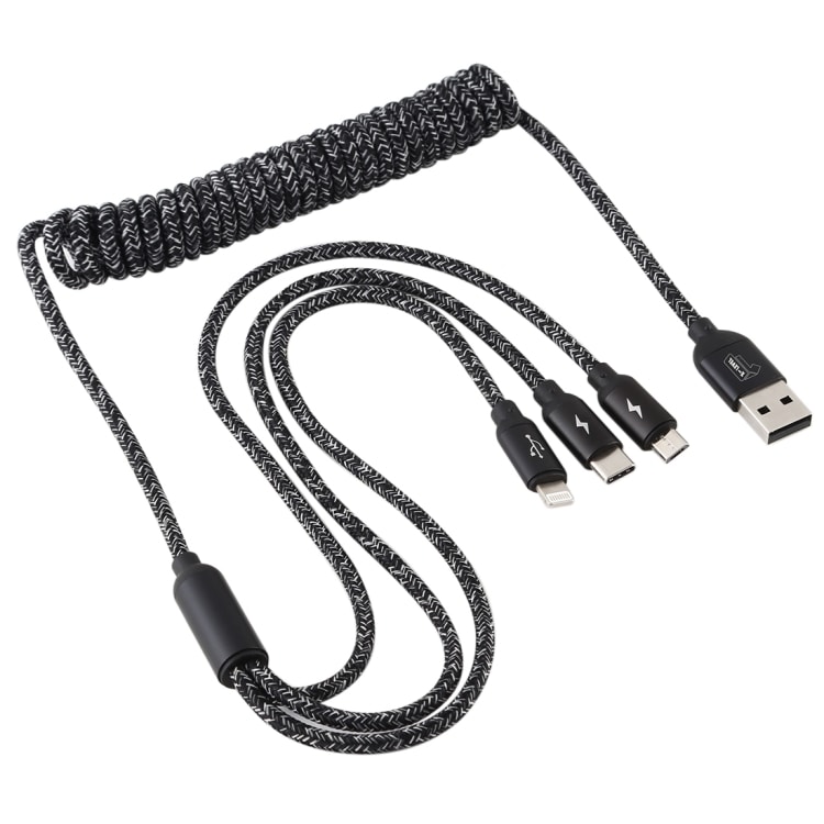4-i-1 Kabel - USB / USB Type-C / 8 Pin & Micro USB