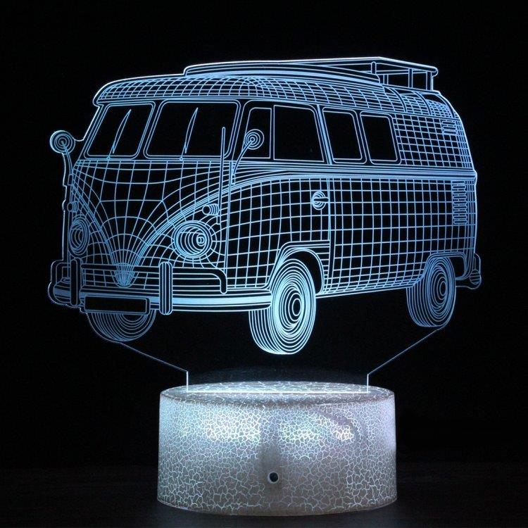 3D Bilmotiv med LED-lampe + Kontrol