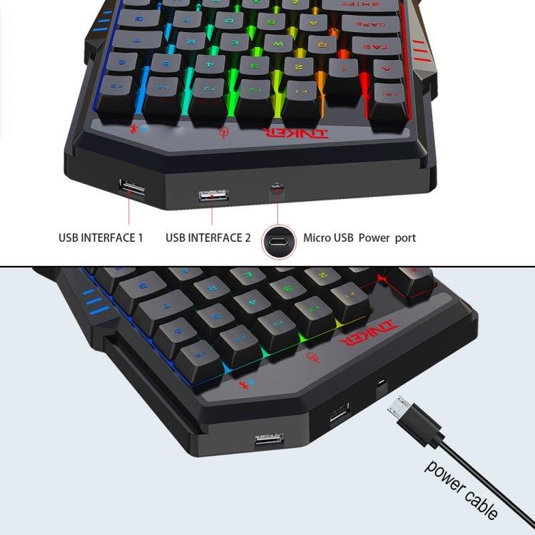 HXSJ K88 Trådløst Gaming Tastatur + Trådet Mus