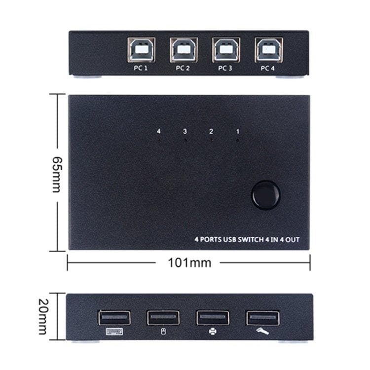 4 stk. Computer Switch AM-UK404 USB2.0