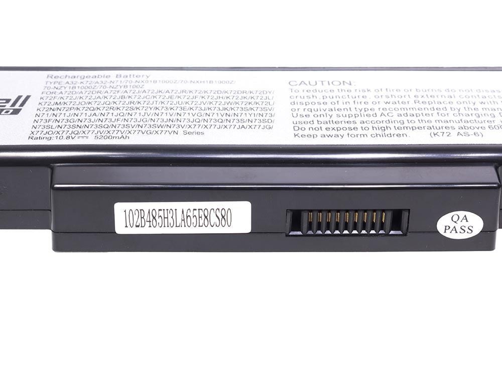 PRO Laptopbatteri til Asus A32-K72 K72 K73 N71 N73 / 11,1V 5200mAh