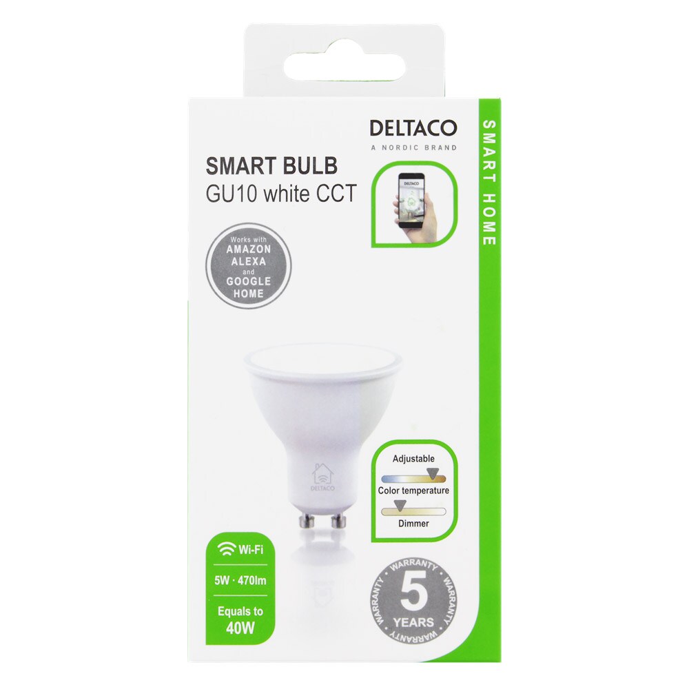 Deltaco Smart Home LED-pære GU10