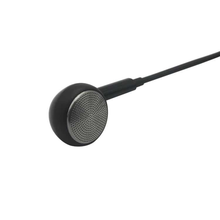 Monoheadset med mikrofon - 3,5 mm tilslutning og knapstyring - Sort