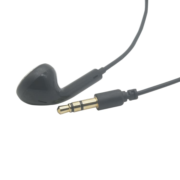 Monoheadset med mikrofon - 3,5 mm tilslutning og knapstyring - Sort