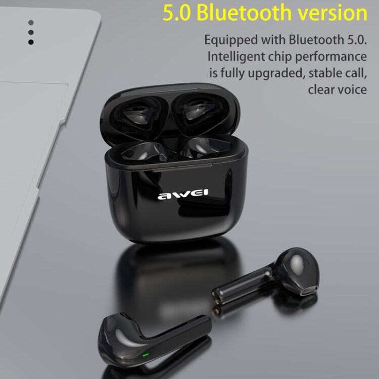 AWEI T26 Sorte Bluetooth Høretelefoner med ladebox