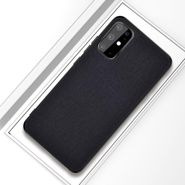 Hårdt mobilcover med textiloverflade for Samsung Galaxy S20+