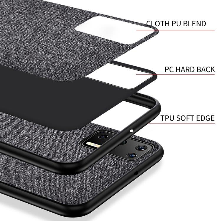 Hårdt mobilcover med textiloverflade for Huawei P40