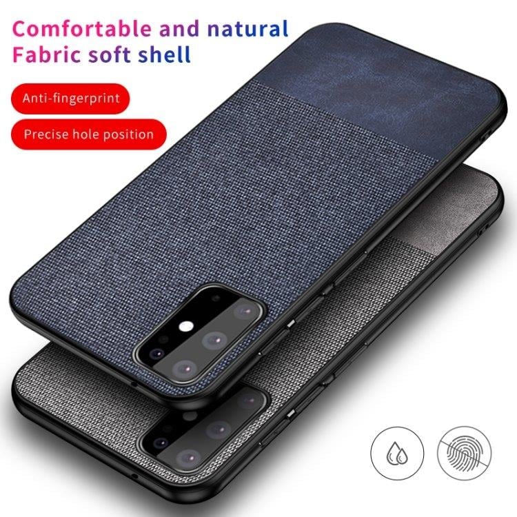 Hårdt mobilcover med textiloverflade for Samsung Galaxy S20 - Mørkegrå