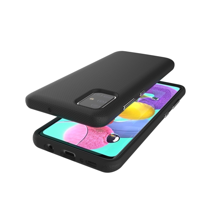 Anti-slip TPU-cover til Samsung Galaxy A71, sort