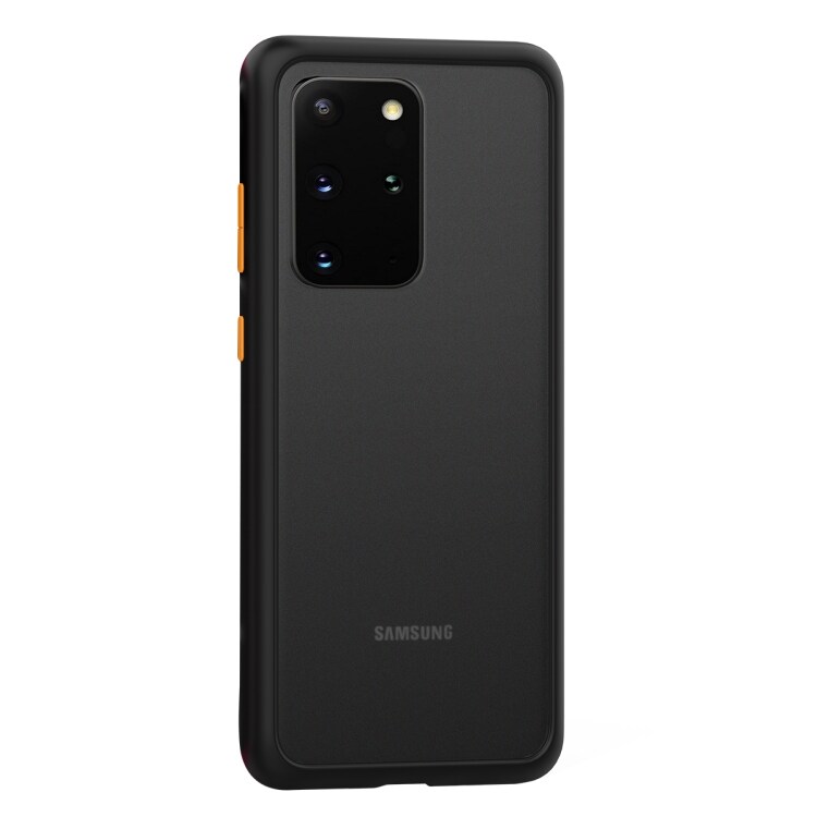 Shockproof TPU-cover til Samsung Galaxy S20, sort + gul