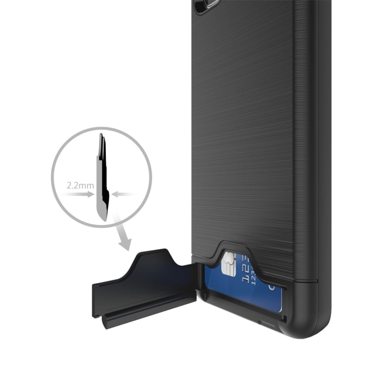 Shockproof cover med kortholder til Samsung Galaxy S20, marineblå