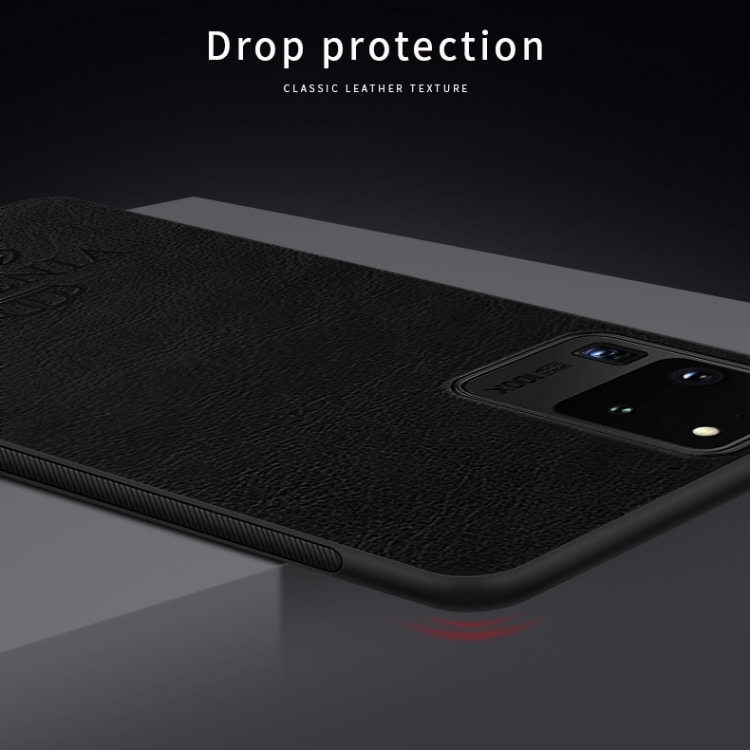 TPU-beskyttelsescover med lædertextur til Samsung Galaxy S20 Ultra
