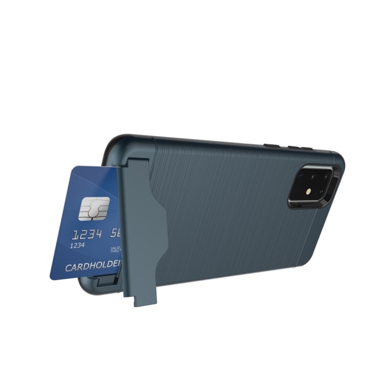 Shockproof cover med kortholder til Samsung Galaxy S20 Ultra, marineblå