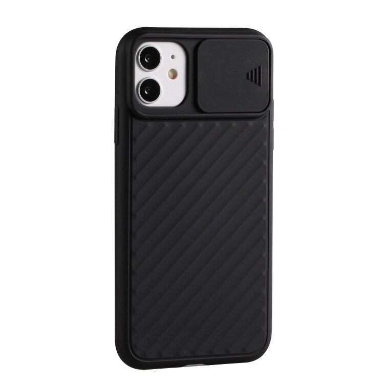 Anti-slip TPU-cover med kameraskåner til iPhone 11 Pro Max, sort