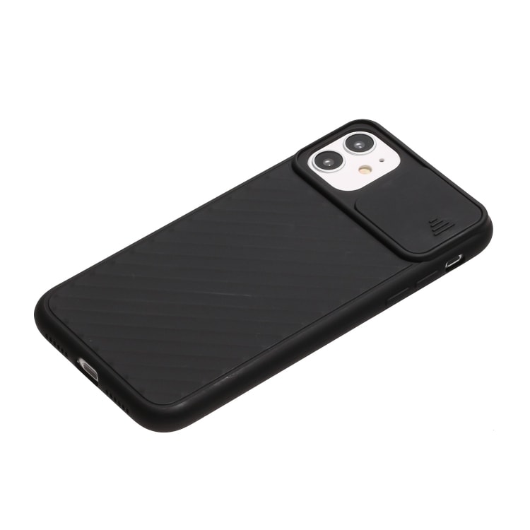 Anti-slip TPU-cover med kameraskåner til iPhone 11 Pro Max, sort