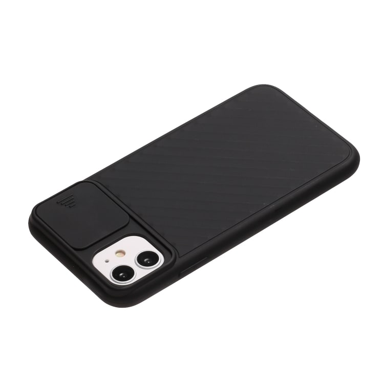 Anti-slip TPU-cover med kameraskåner til iPhone 11 Pro, sort