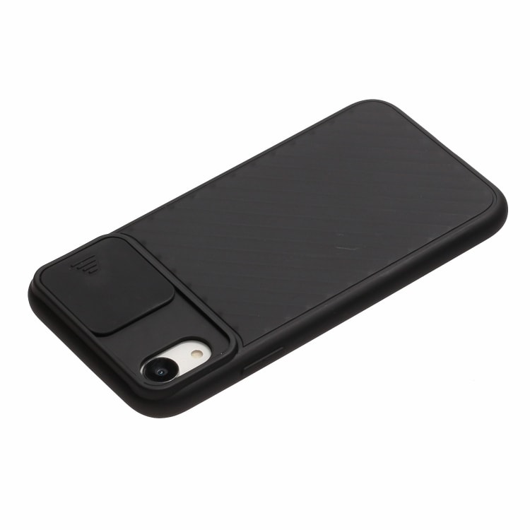 Anti-slip TPU-cover med kameraskåner til iPhone X & XS, sort