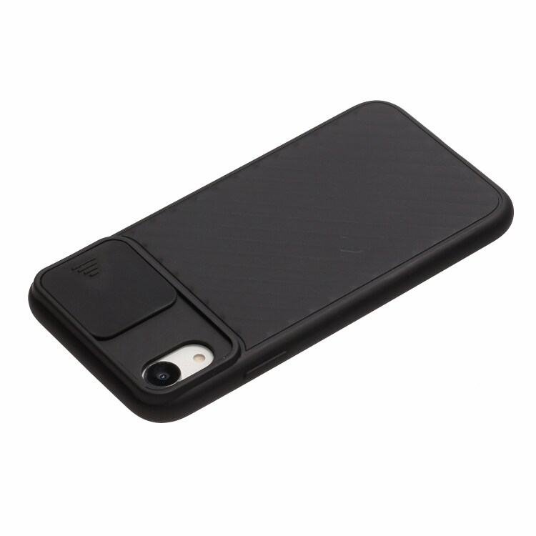 Anti-slip TPU-cover med kameraskåner til iPhone XS Max, sort