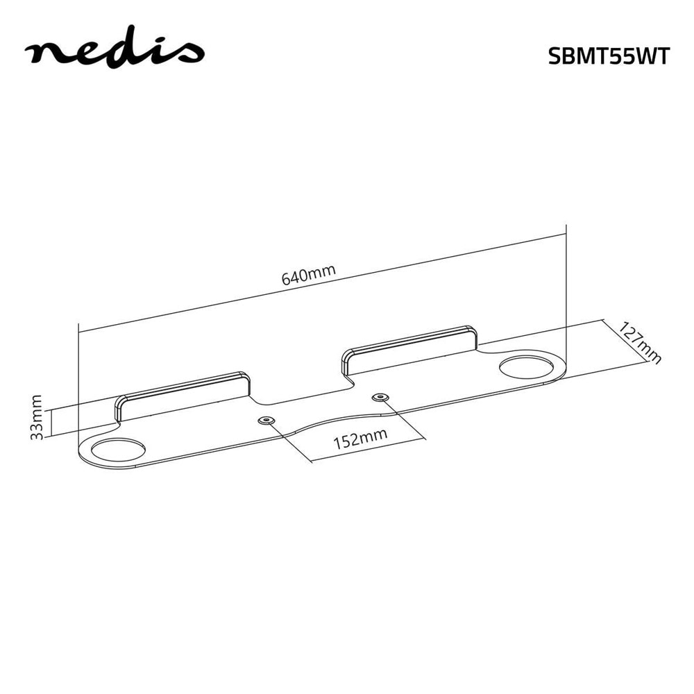 Nedis Vægfæste For Sonos Beam Max. 5 kg Hvid