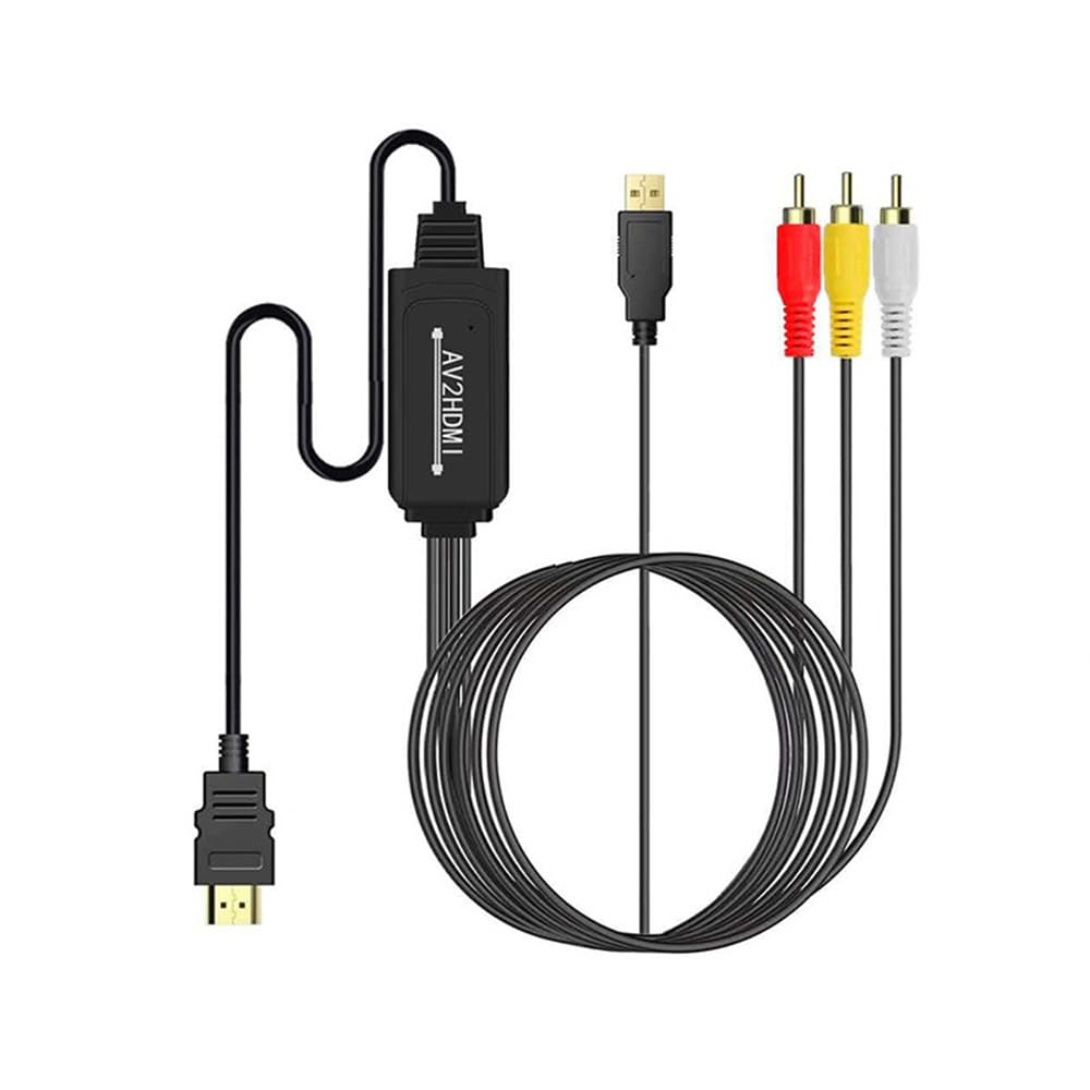 RCA til HDMI-adapter - konverterer AV til HDMI 1080p/720p