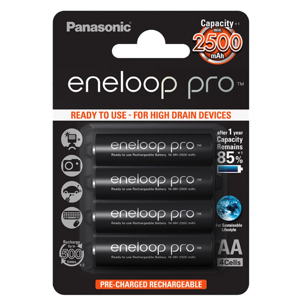 Panasonic Eneloop Pro AA-Batteri - 4-pak