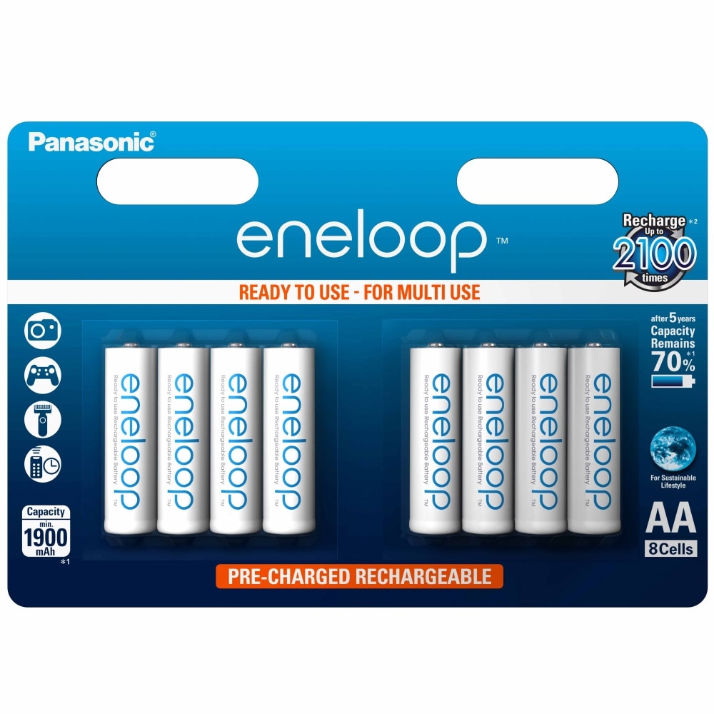 Panasonic Eneloop AA-Batteri - 8-pak