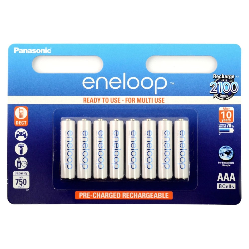 Panasonic Eneloop AAA--Batteri 8-pak