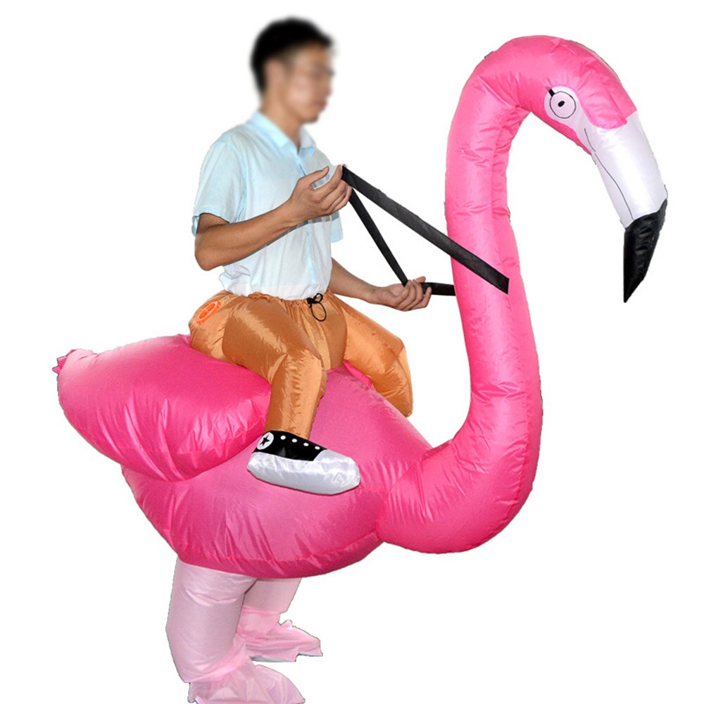 Oppustelig Flamingo-Maskeradedragt
