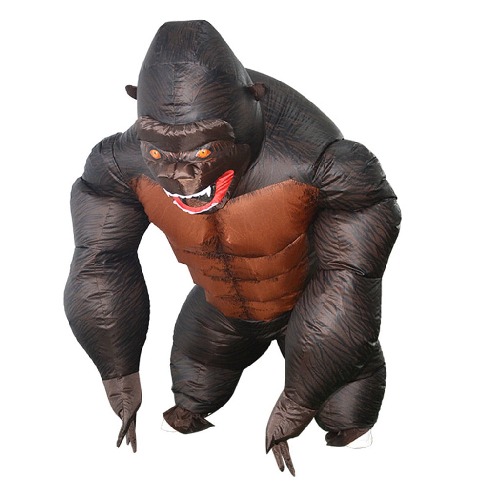 Oppustelig Gorilla-Maskeradedragt 150-170