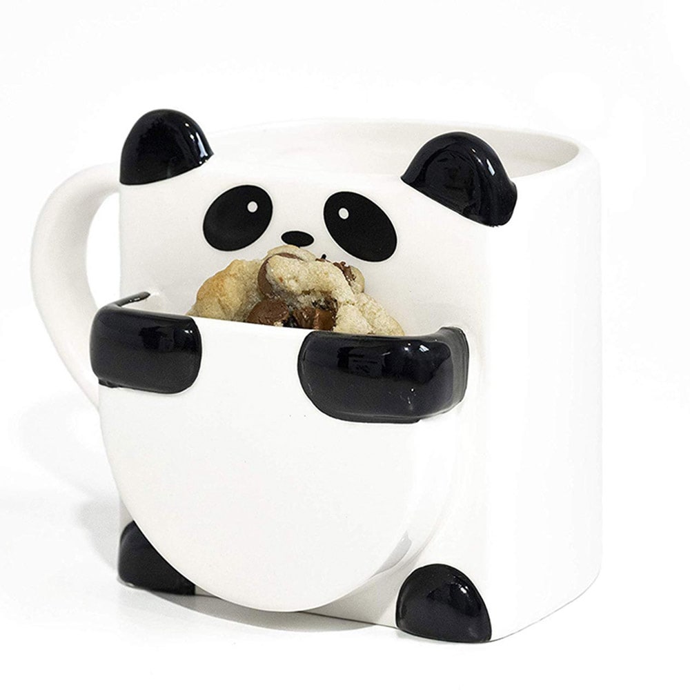 Kaffekop Panda med kagelomme