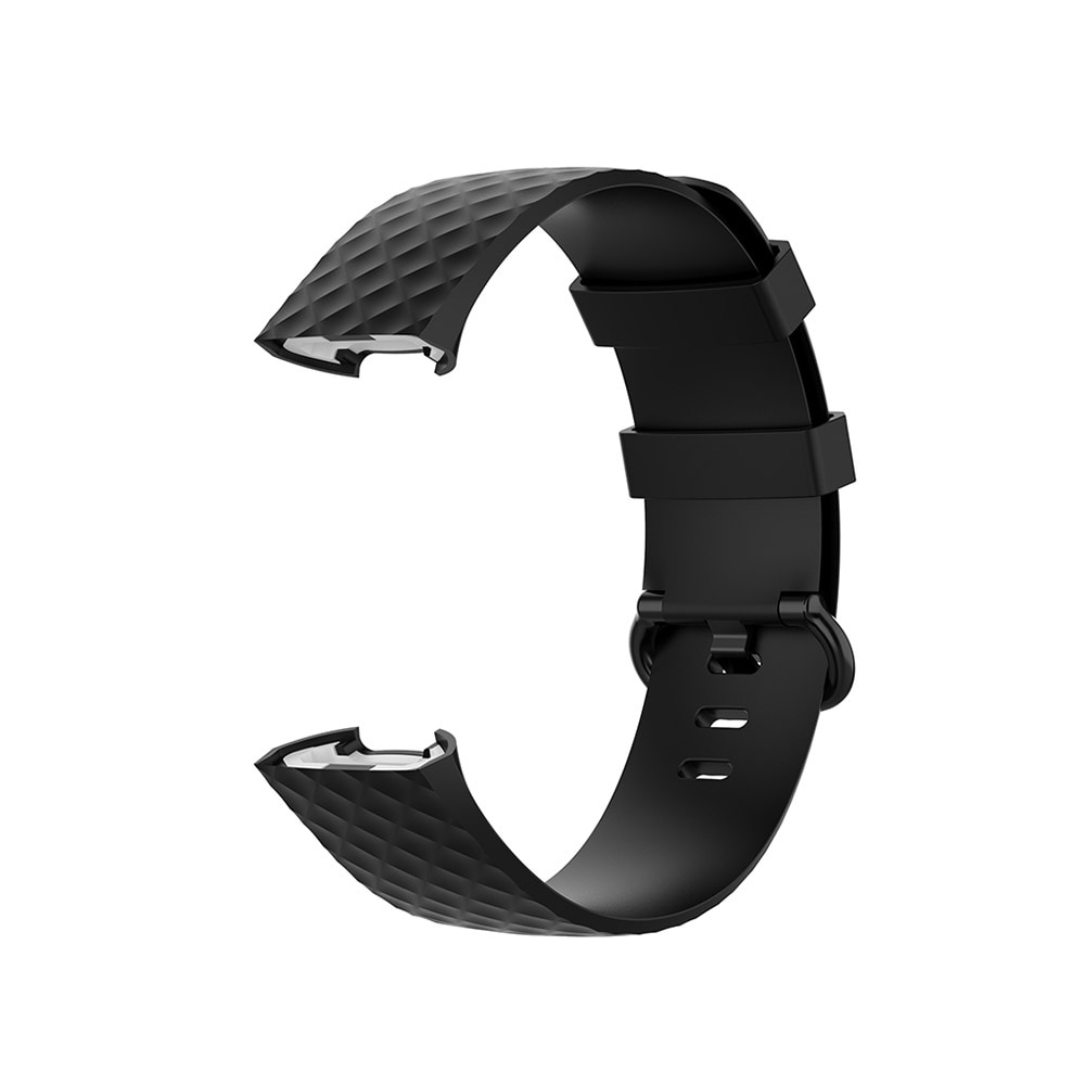 Silikonerem Fitbit Charge4 / Charge 3 - L Sort