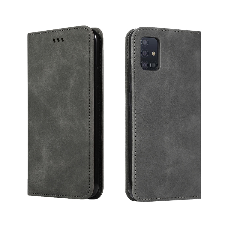 PTegnebogsfoderal med stativ Samsung Galaxy A71 - Mørkegrå