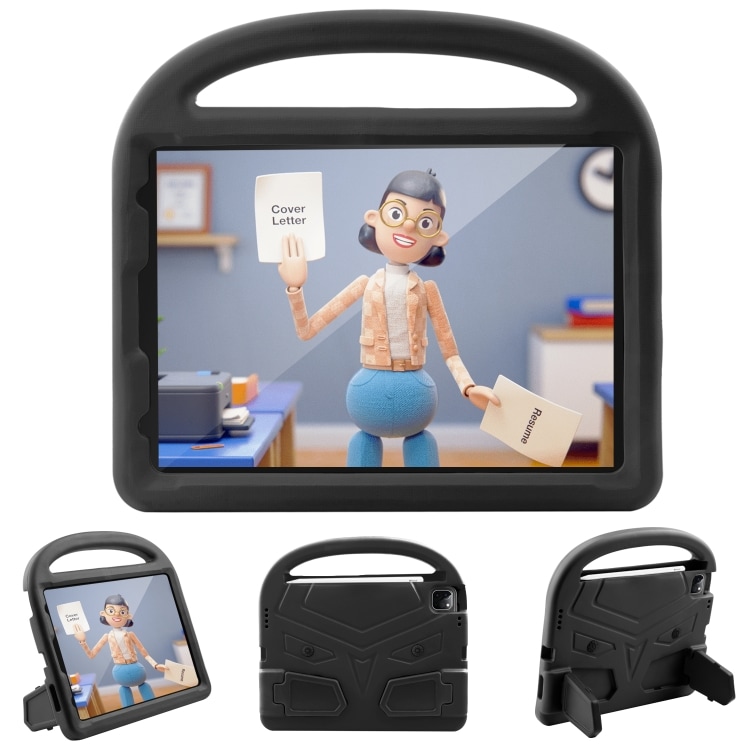 Stødtålende, børnevenligt foderal med stativ og håndtag iPad Pro 11 (2020), Sort