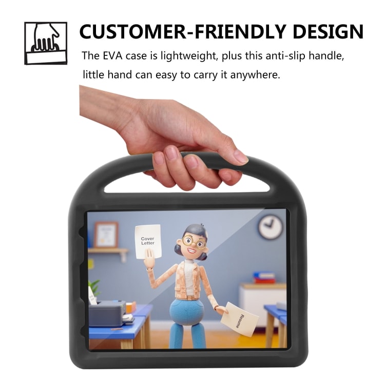Stødtålende, børnevenligt foderal med stativ og håndtag iPad Pro 11 (2020), Sort