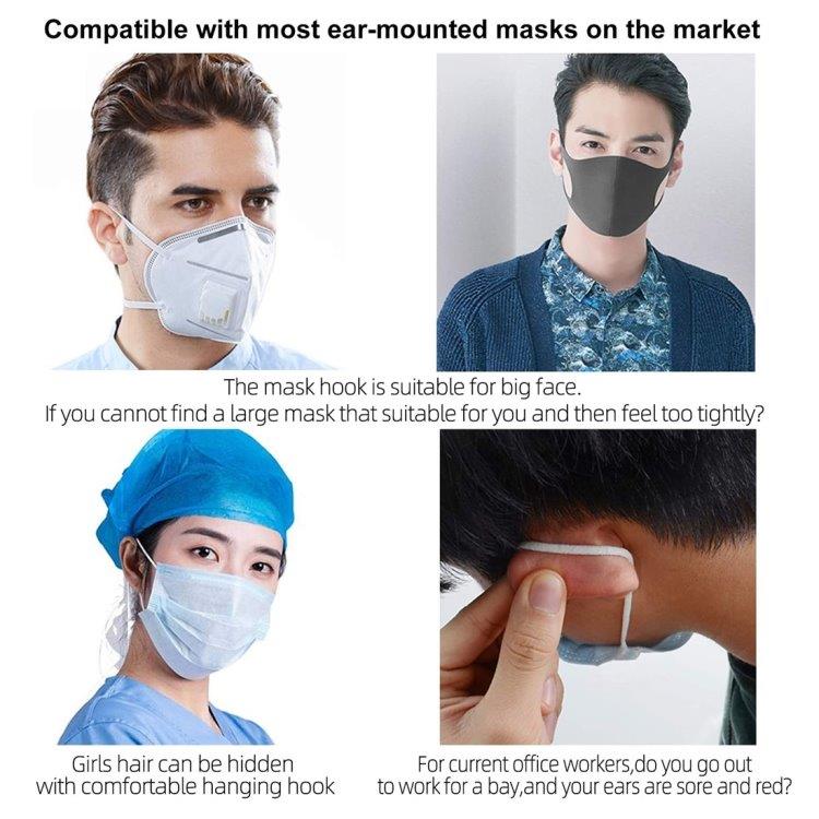 Silikonebånd til ansigtsmaske 5-pak - Sort