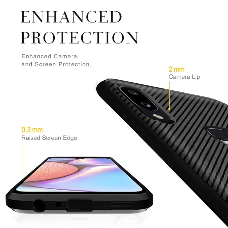 Beskyttelsescover Samsung Galaxy A20 - Sort